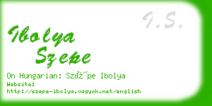 ibolya szepe business card